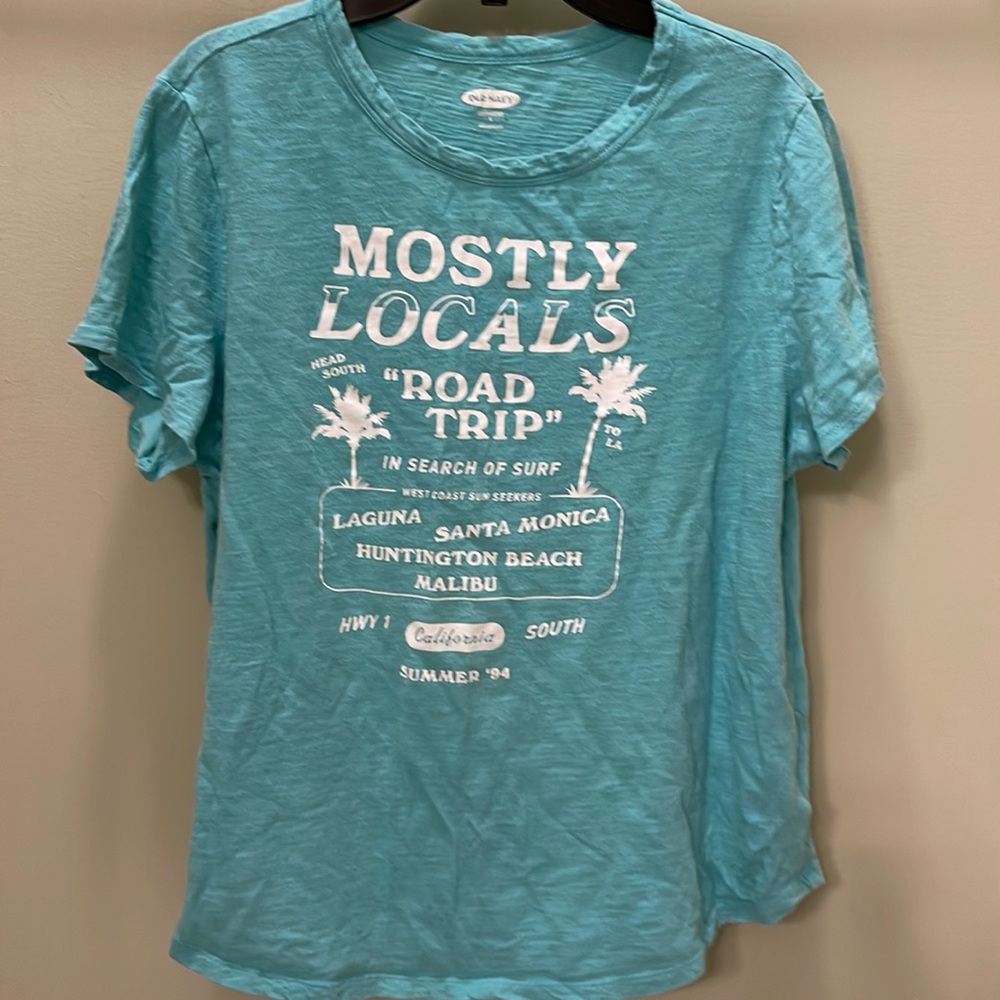 Girls, large, turquoise Old Navy T-shirt